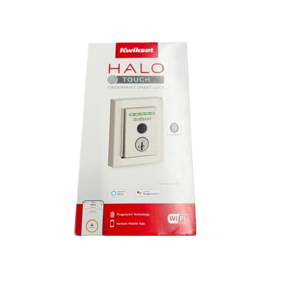 NEW Kwikset Halo Touch Fingerprint Smart Lock Wi-Fi Deadbolt Nickel 99590-003